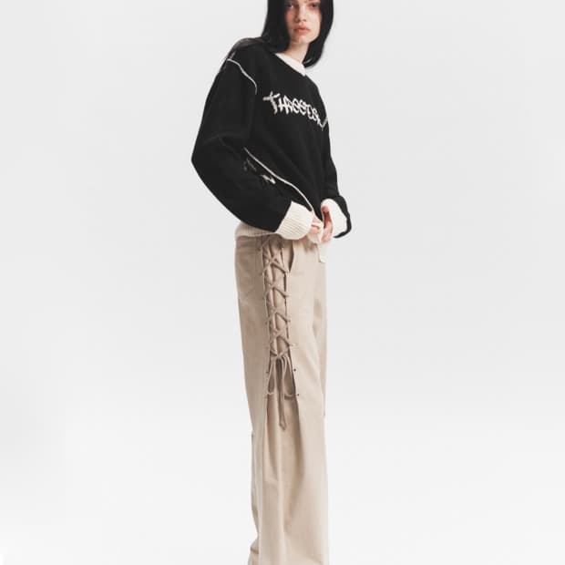 쓰리투에이티 사이드 레이스업 트라우저