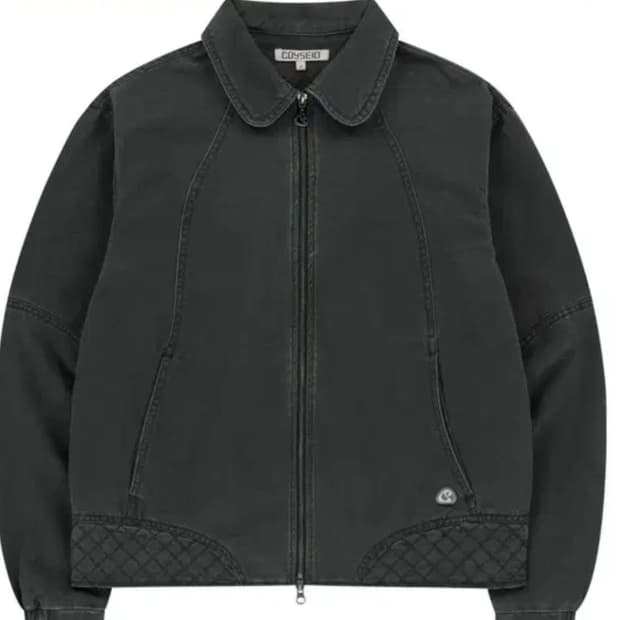 구해요 2 코이세이오 라운드 칼라 스티치 자켓 블루그레이