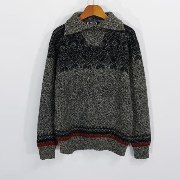 CHAPS Ralph Lauren 하이넥집업울니트