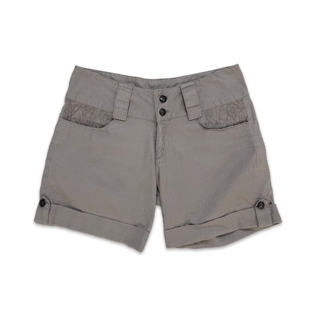 빈티지 레이스 베이지 버튼 숏팬츠