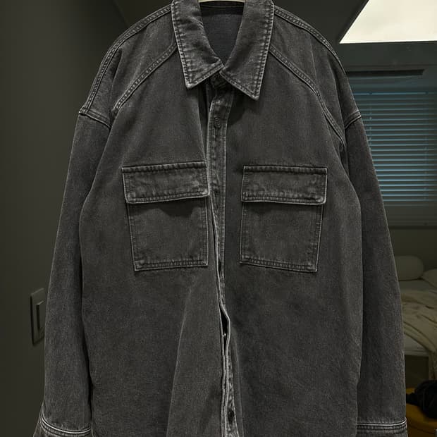 [46/XL] 준지 데님 오버셔츠(흑청)