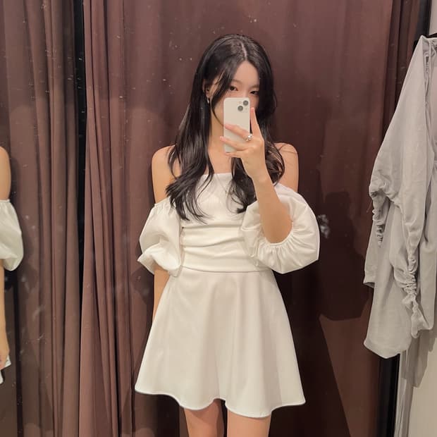 자라 오프숄더 원피스 (웨촬용 추천)