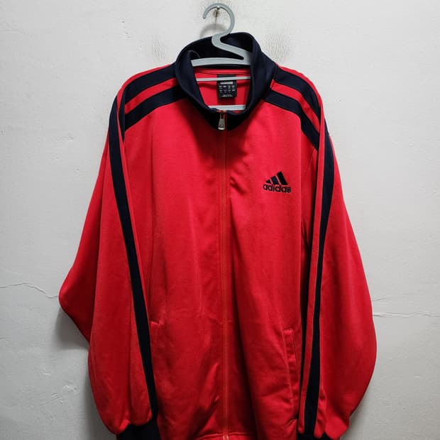 아디다스 일본판 올드스쿨 레드 져지 트랙탑