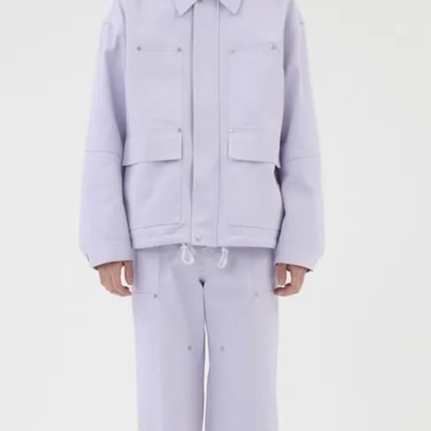 애프터프레이 카펜터 데님 셋업(라벤더)