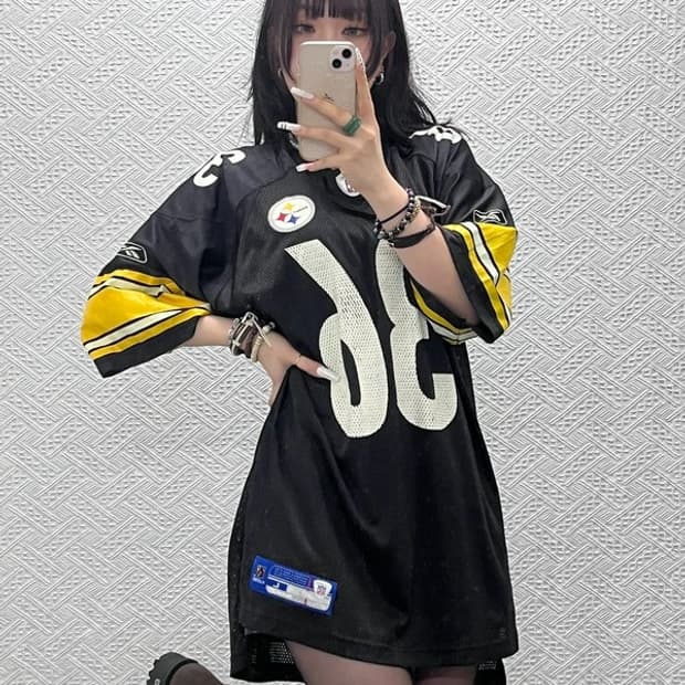 리복 NFL 올드스쿨 레트로 럭비 유니폼 져지 반팔티 XL C10892