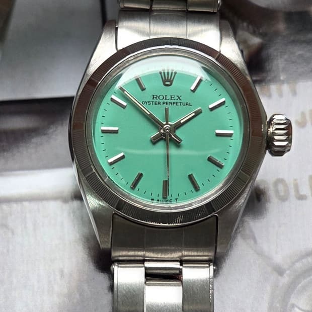 레어] 롤렉스 오이스터 퍼페츄얼 6623 민트 논데이트 여성용 (감정서포