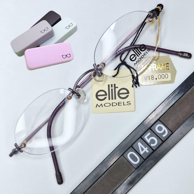 ELITE MOEDLS 8527 퍼플 무테 안경테 48mm 오벌형 긱시크