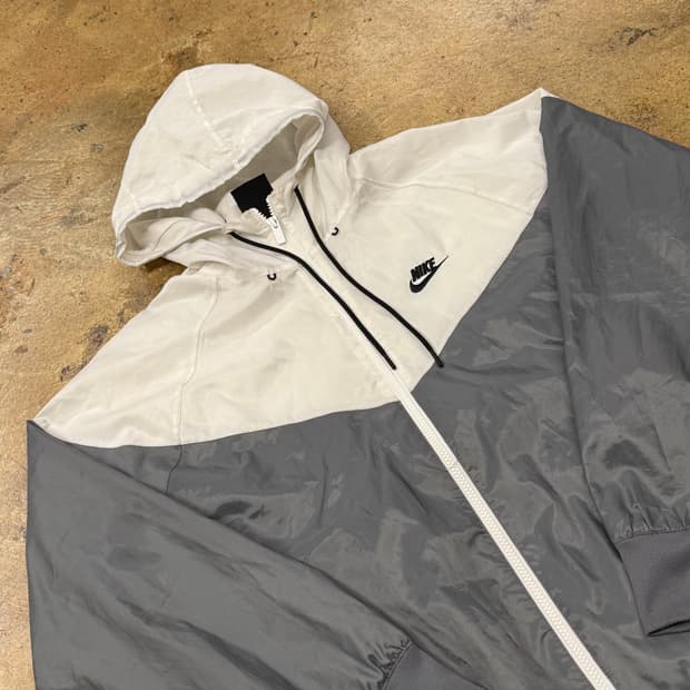 [정품/L] 나이키 바람막이 아이보리 회색 후드집업 b17