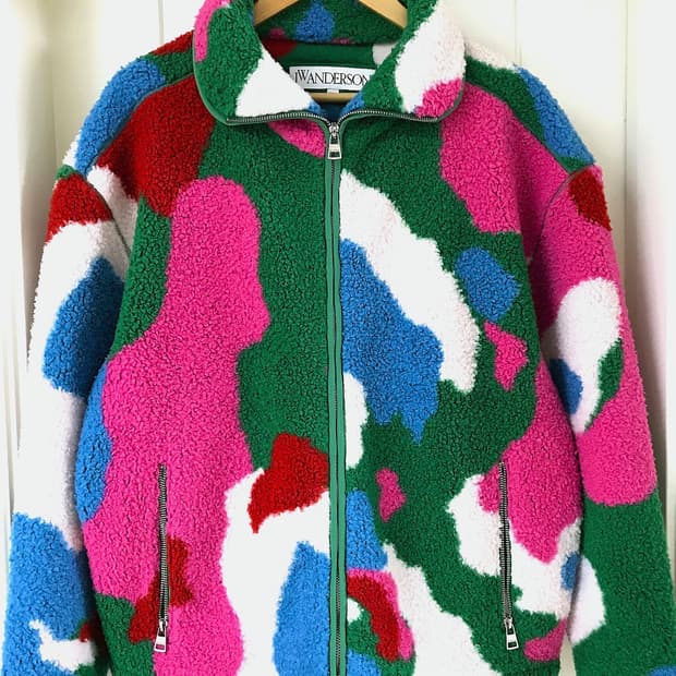 @새상품@ JW앤더슨 오버사이즈 플리스 자켓 멀티컬러