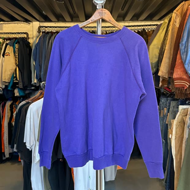 90s 50/50 플레인 스웻셔츠 퍼플 made in usa