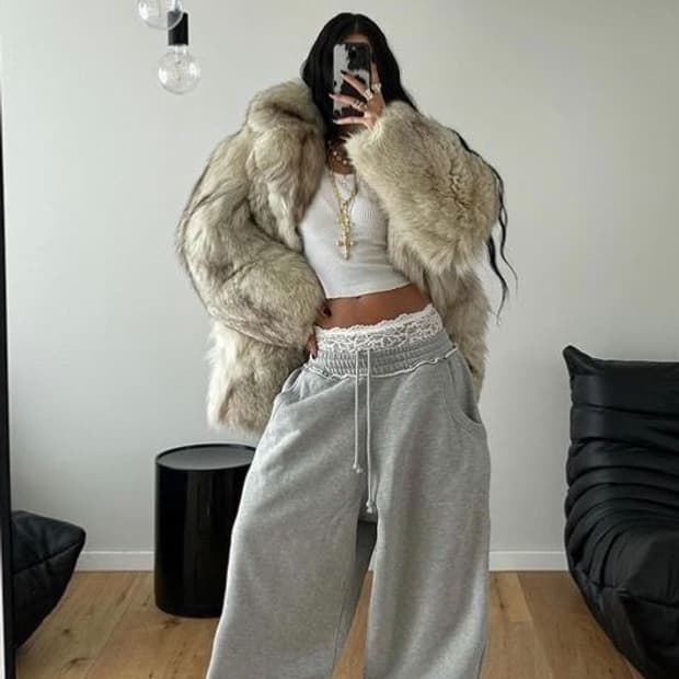퍼 자켓 fur jacket 핀터깔 코트