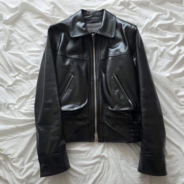 (m) 스페로네 홀스하이드 크롭레더자켓