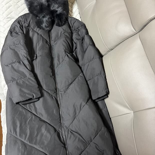 Vov 퍼 모자 롱 패딩