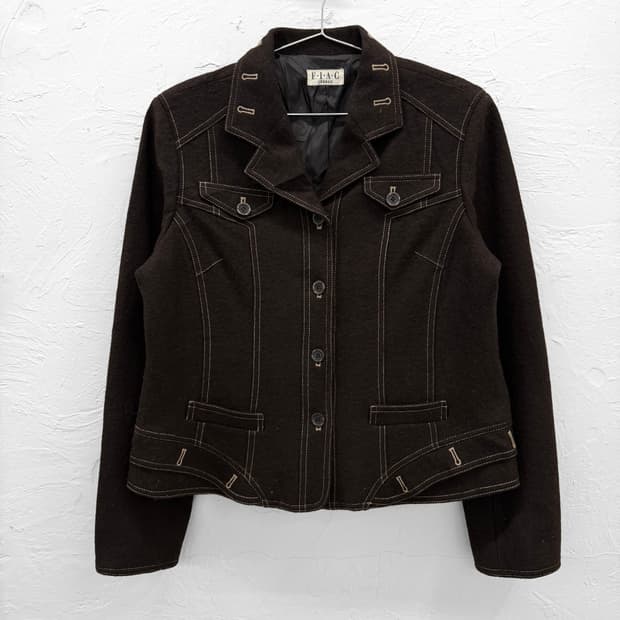 fiac grande 스티치 울 자켓