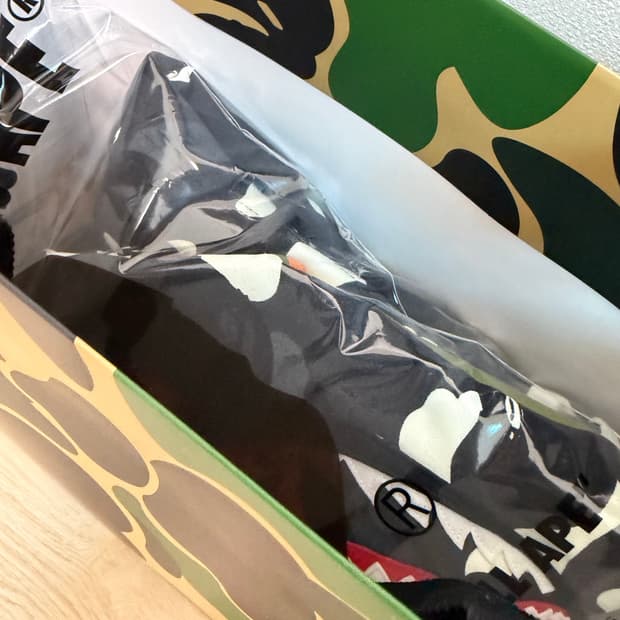 베이프 시티 카모 샤크 후드집업 블랙