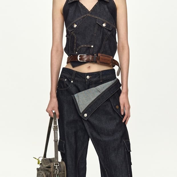 엔더슨벨 RIGID TURNOVER CARGO JEANS
