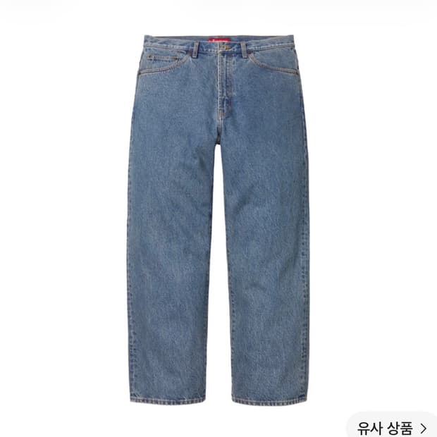 슈프림 배기 진 진청 워시드 인디고