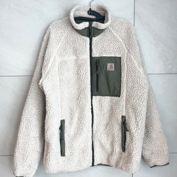칼하트 플리스 자켓 아이보리/카키 [L]