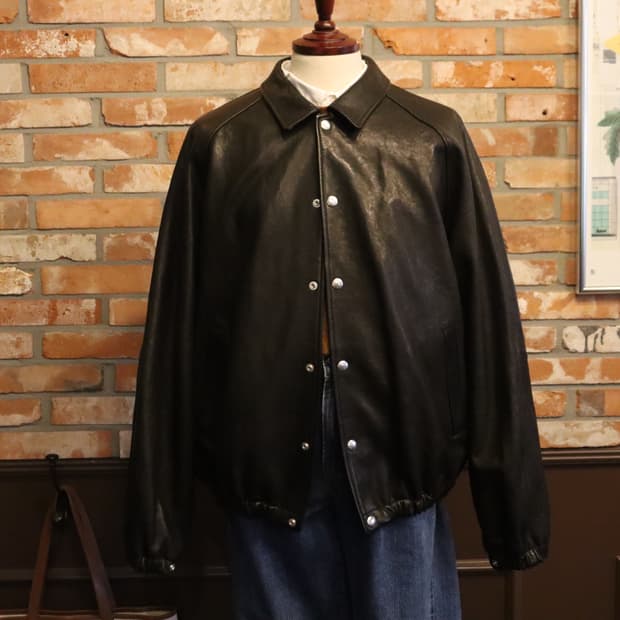 우드비 램스 레더 코치 자켓 3사이즈