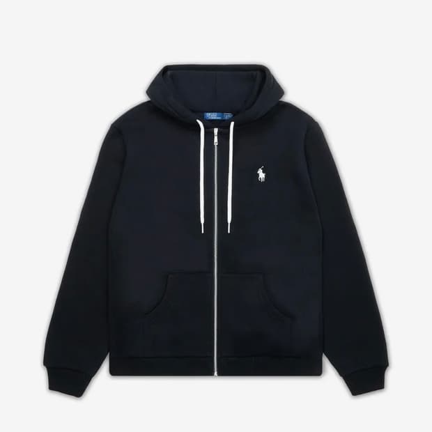 폴로 플리스 풀 지퍼 후디