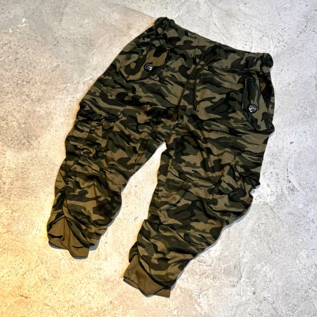 밀리터리 패턴 7부바지