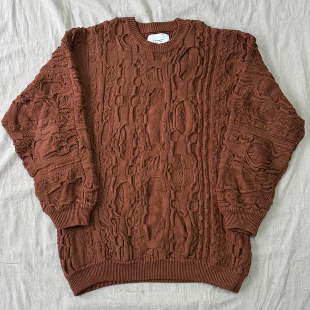 아웃스탠딩 빈티지 그런지 브라운 니트 3 