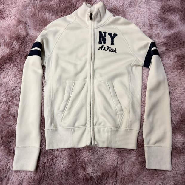 아베크롬비 아이보리 트랙자켓 집업