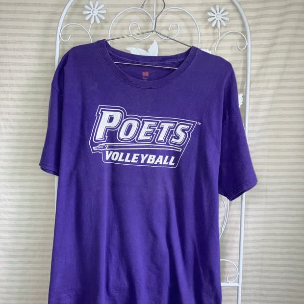 빈티지 퍼플 레터링 반팔 티셔츠 y2k 스트릿 갸루 펑키490  