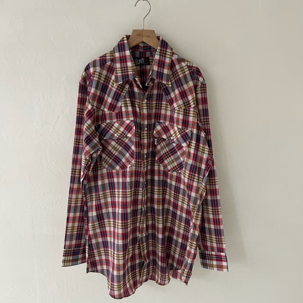 80's Levis White Tab Western Shirt.