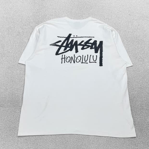 스투시 Stussy 호놀룰루 반팔티 화이트