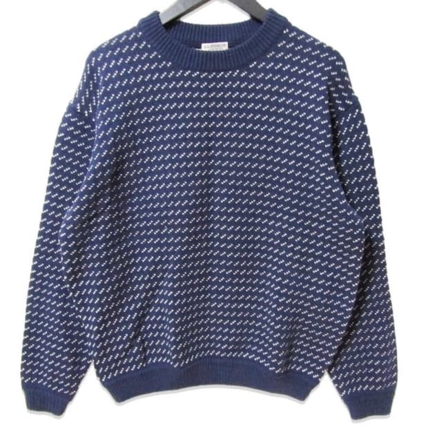 뷰티앤유스 버즈아이 패턴 크루넥 스웨트