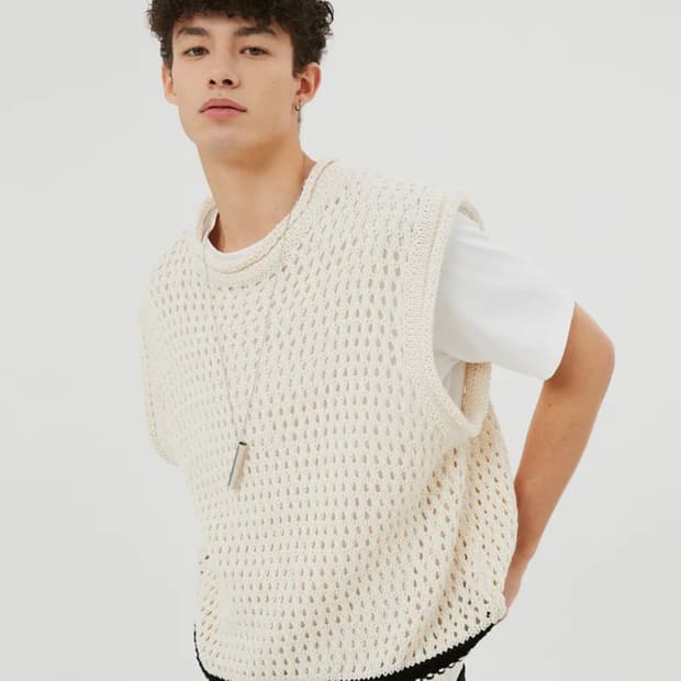 UNISEX Honeycomb knit Vest