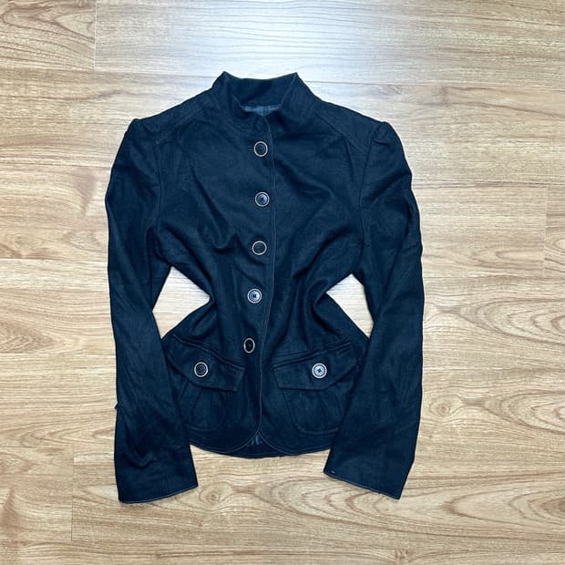 빈티지 블랙 단추 자켓 코이세이오깔 공겜여주 긱시크 고딕 히메카지 모리걸