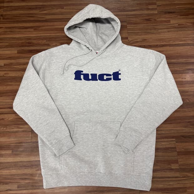 퍽트 fuct 로고 그레이 후드티 L 새상품