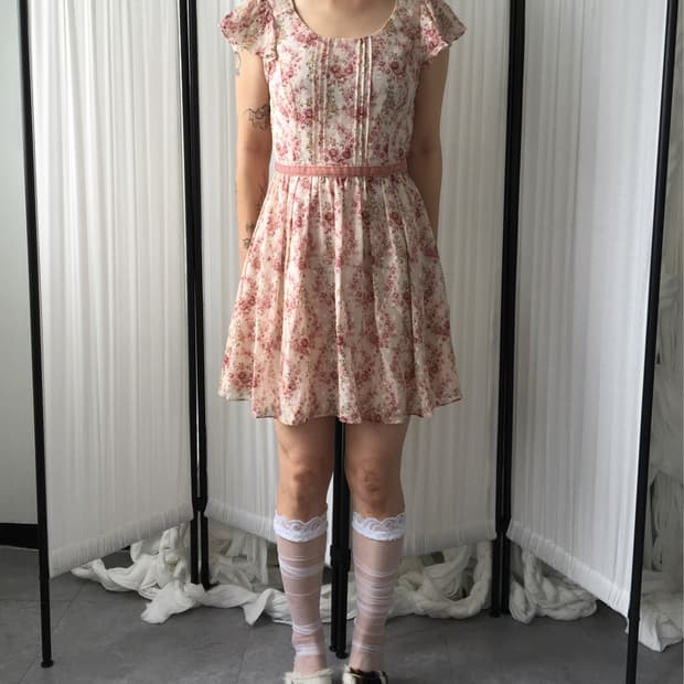 Flower pattern onepiece