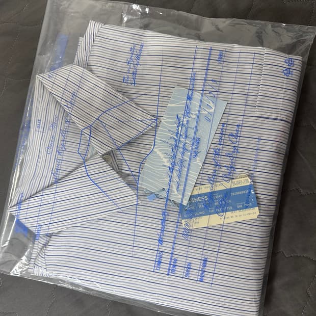 2 size)웨이비니스 오리가미 셔츠 오션블루