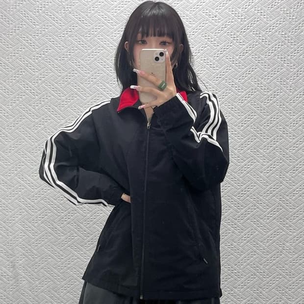 아디다스 올드스쿨 레트로 빈티지 바람막이 져지 자켓 100 C11150
