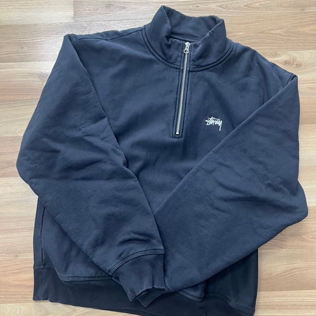 스투시 반집업 블랙 L