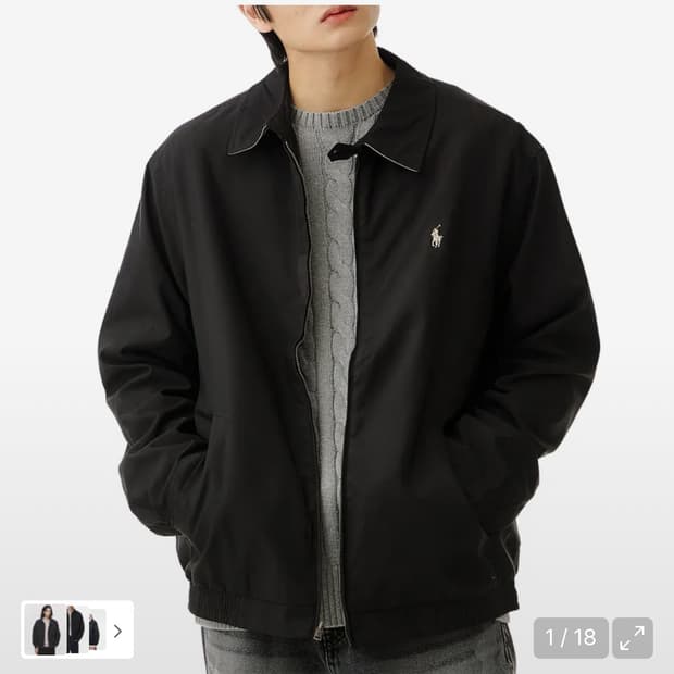 폴로랄프로렌 바이스윙 윈드 브레이커 - 블랙 XL