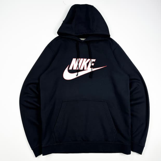 나이키 퓨추라 구형 빅로고 후드티 블랙 M