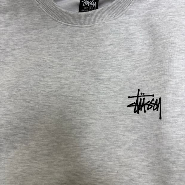 스투시 베이직 기모 애쉬헤더 맨투맨