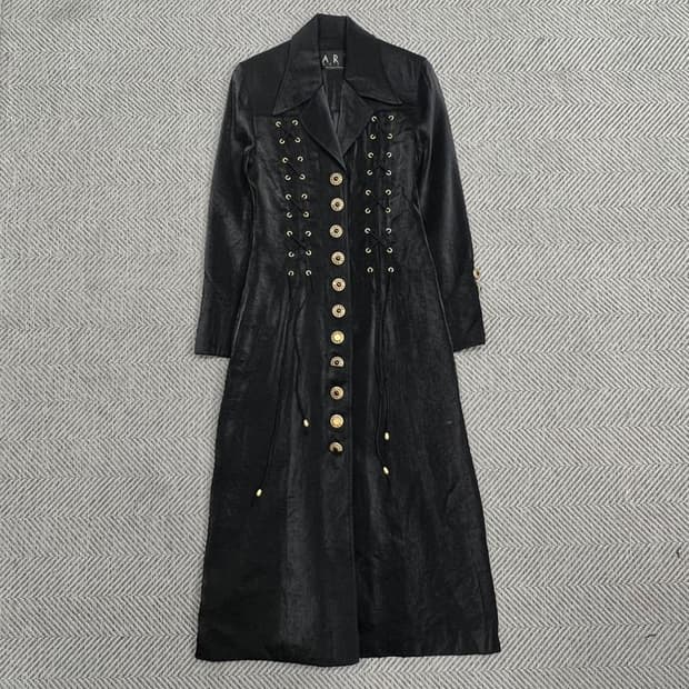 펑크 고딕 아일렛 맥시 원피스 v0930