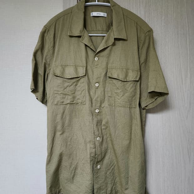 MANGO 망고 밀리터리 카키 셔츠