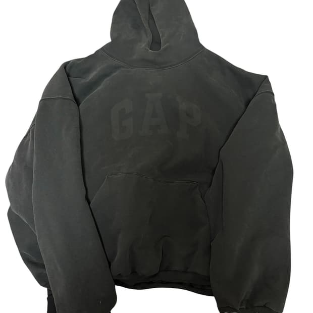 이지 갭 엔지니어드 바이 발렌시아가 도브 후드 워시드 블랙 L