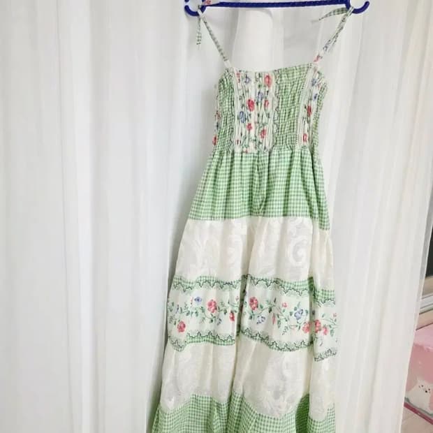 연두 리얼패치 원피스