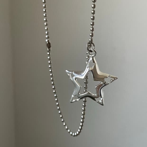 Star silver necklace