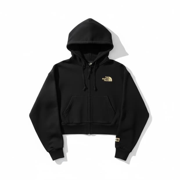 The North Face crop hood zipup 90