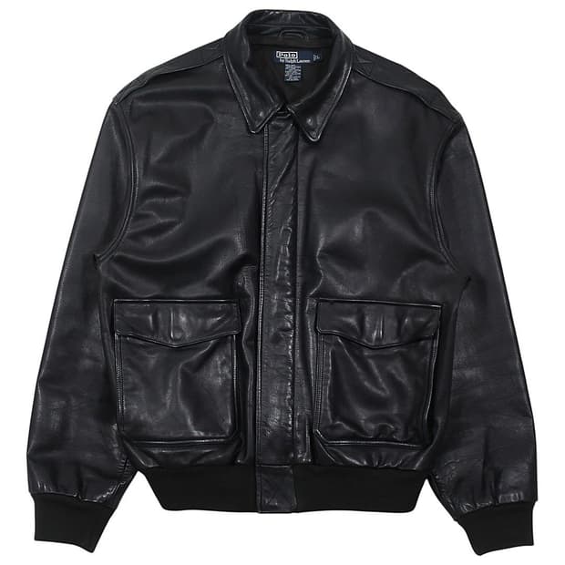 폴로랄프로렌 타입 A-2 레더 플라이트 자켓 가죽