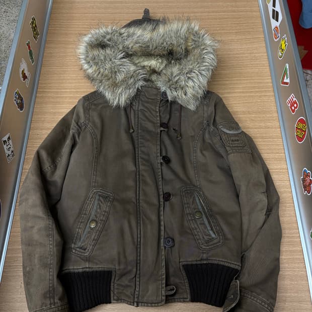 아베크롬비 투웨이 퍼 후디 자켓