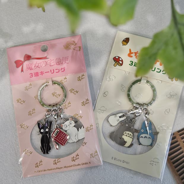 (정품)지브리 토토로 마녀배달부 키키 지지고양이 메탈 키링 키홀더